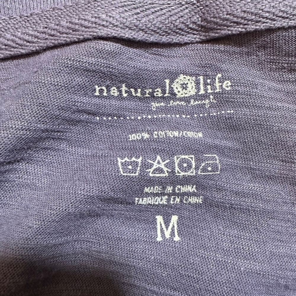 NATURAL LIFE Lavender V-Neck Mini Dress with Red Stitching - Picture 7 of 8